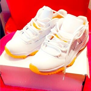 Kids White and Yellow Sneakers